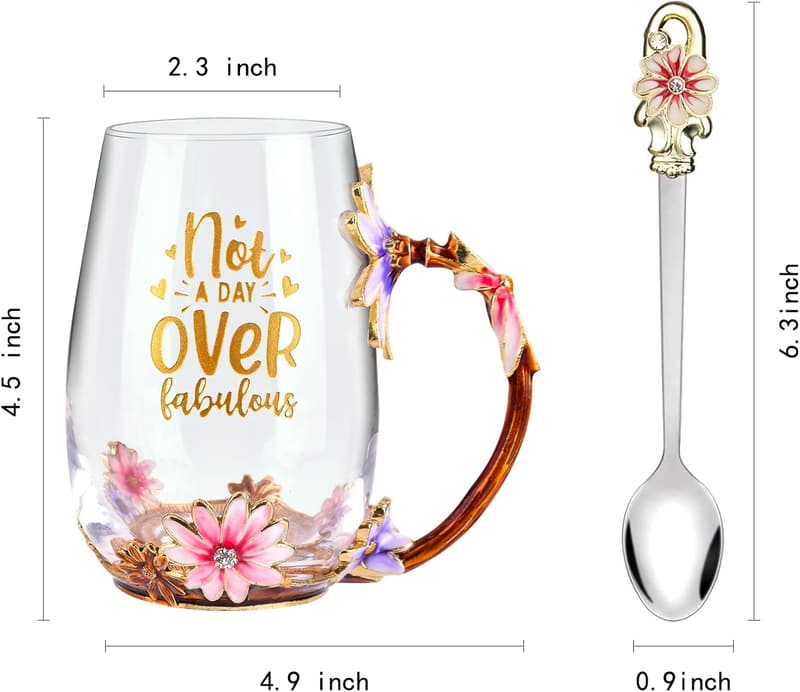 Birthday Gifts for Women - Unique Tea Cup for Mom & Friends