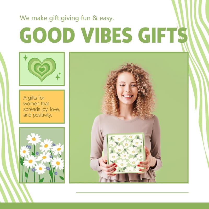 Birthday Gift Basket for Women - 11pcs Inspirational Treats
