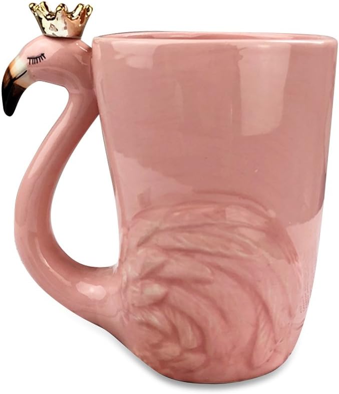 Cute Pink Flamingo Coffee Mug - 16 oz Gift for Mom