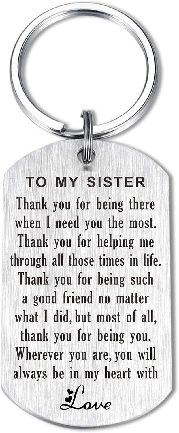 Birthday Keychain Necklace for Brother & Sister – 