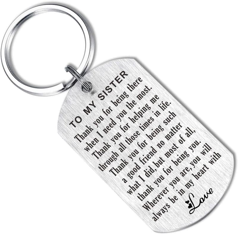 Birthday Keychain Necklace for Brother & Sister – 