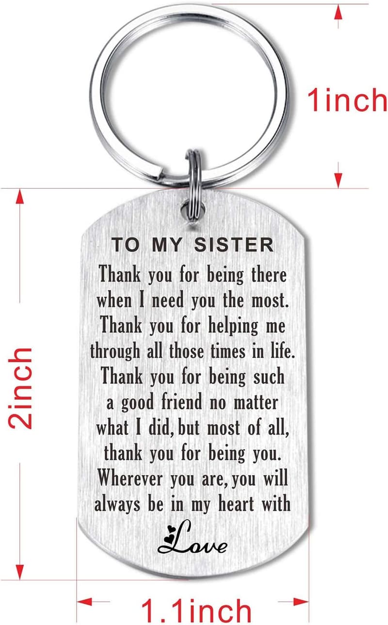 Birthday Keychain Necklace for Brother & Sister – 