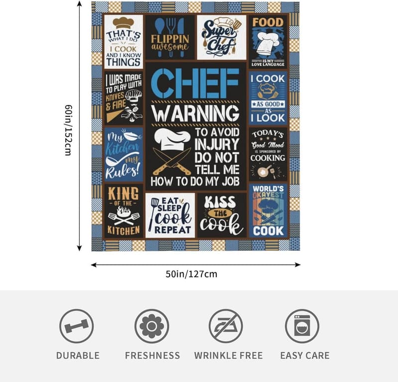 Chef Gift Blanket for Men - 60