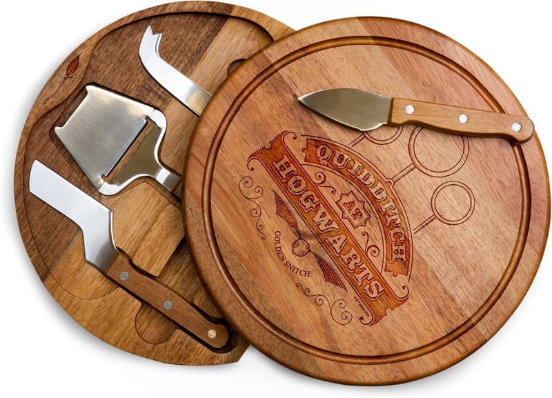 Harry Potter Quidditch Acacia Wood Cheese Board & Knife Set