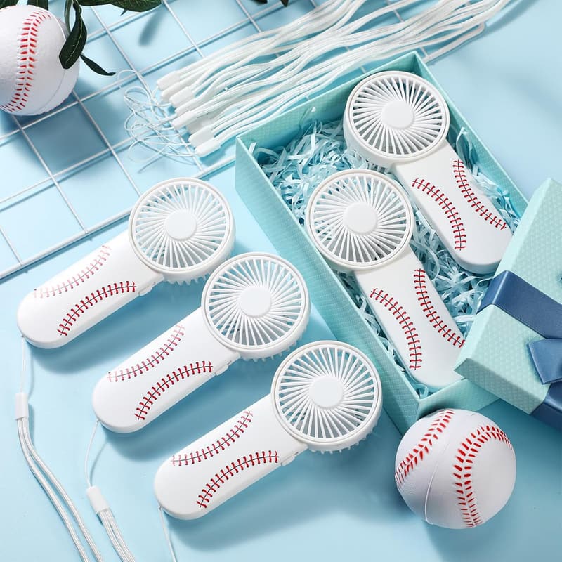 Baseball Team Gift: Mini Portable Handheld Fans (12 Pcs)