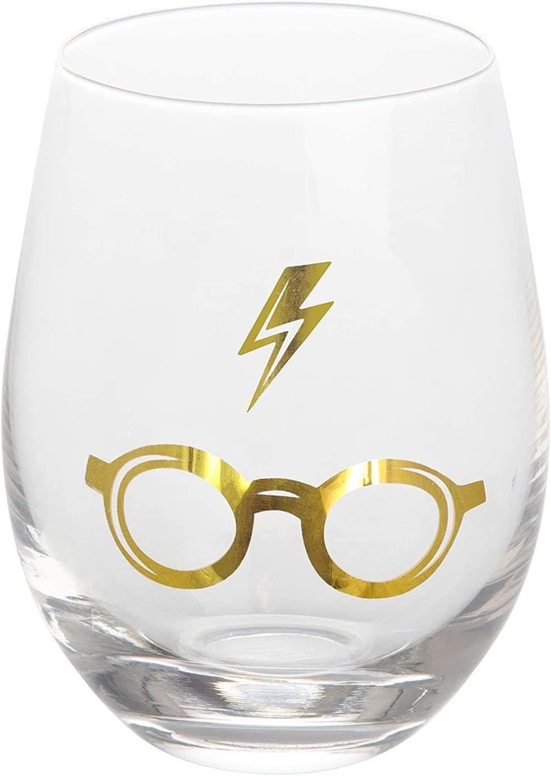 Harry Potter Stemless Wine Glass Set – 20oz, Gilded Designs