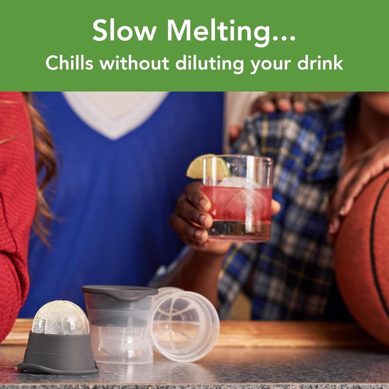 Basketball Ice Molds Set - Large, Dishwasher-Safe, Odor-Free