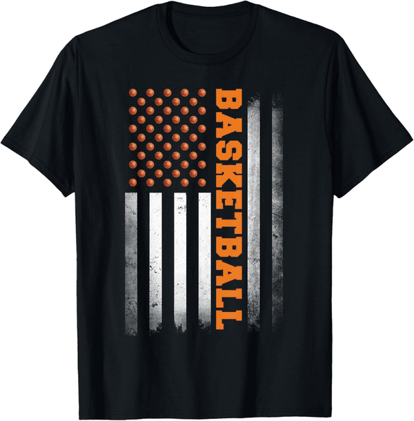 USA Flag Basketball T-Shirt for Men and Boys