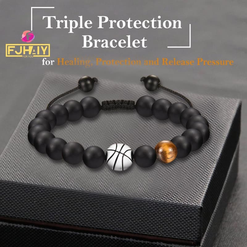 Basketball Gift Set: Letter Necklace, Socks & Bracelets for Men