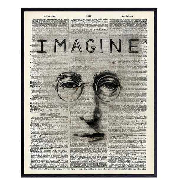 John Lennon Graffiti Wall Art Print - 8x10 Unframed Decor