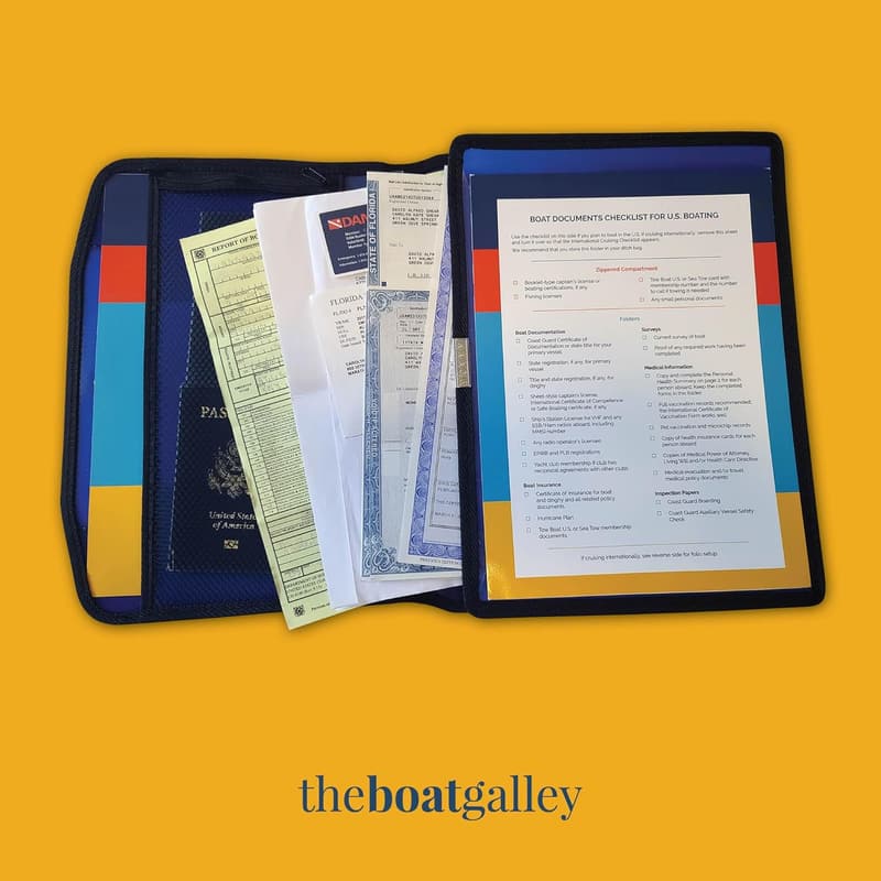 Waterproof Boat Documents Organizer Case - Large Size for Men