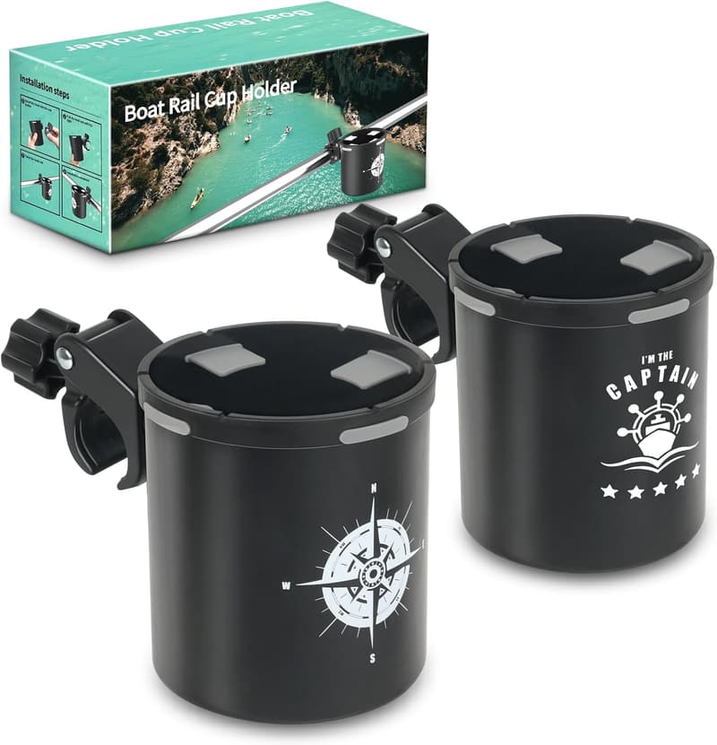Universal Marine Cup Holder for Boat Owners - No-Drill Install