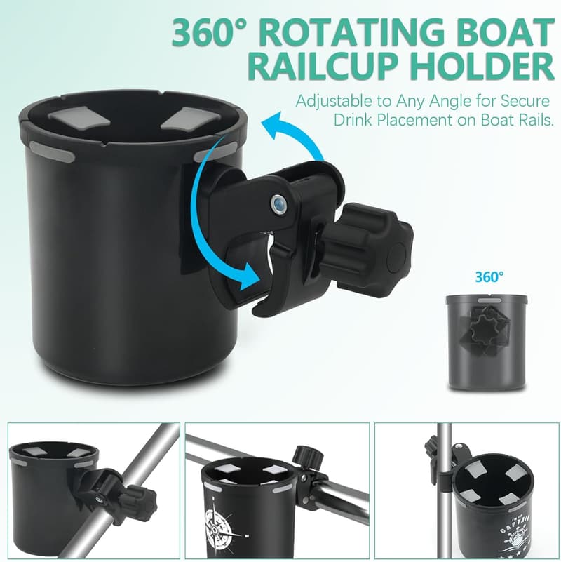 Universal Marine Cup Holder for Boat Owners - No-Drill Install