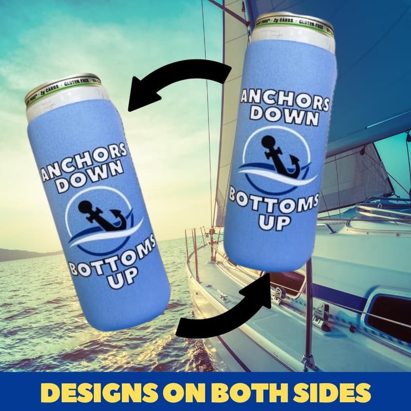 Boating Coozies - Premium Neoprene - 6 Pack for Sailors