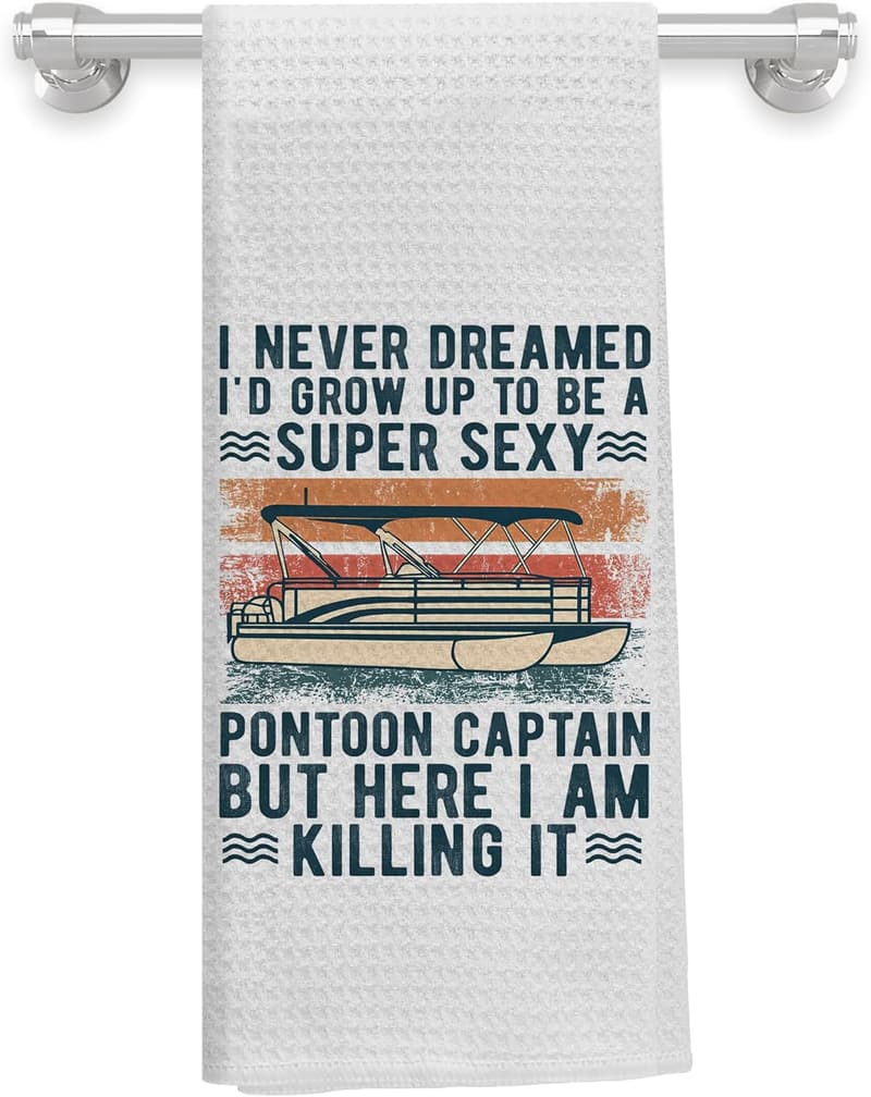 Nautical Kitchen Towels for Sailors - Funny Captain Gifts