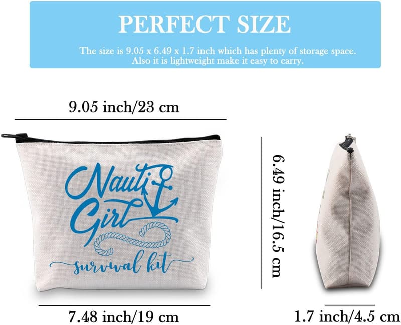 Nautical Sailing Zipper Pouch Gift for Boating Enthusiasts