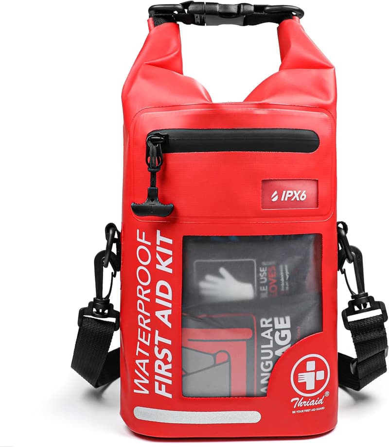 Emergency Medical Kit in Waterproof Dry Bag for Boating & Camping
