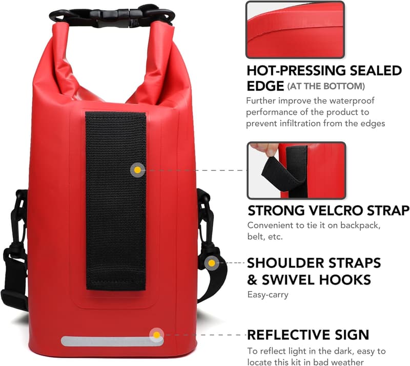 Emergency Medical Kit in Waterproof Dry Bag for Boating & Camping