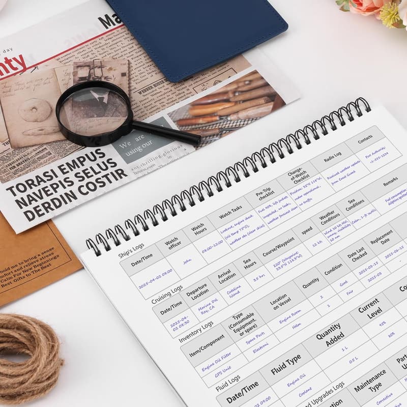 Nautical Journal Logbook for Boating Maintenance and Gifts