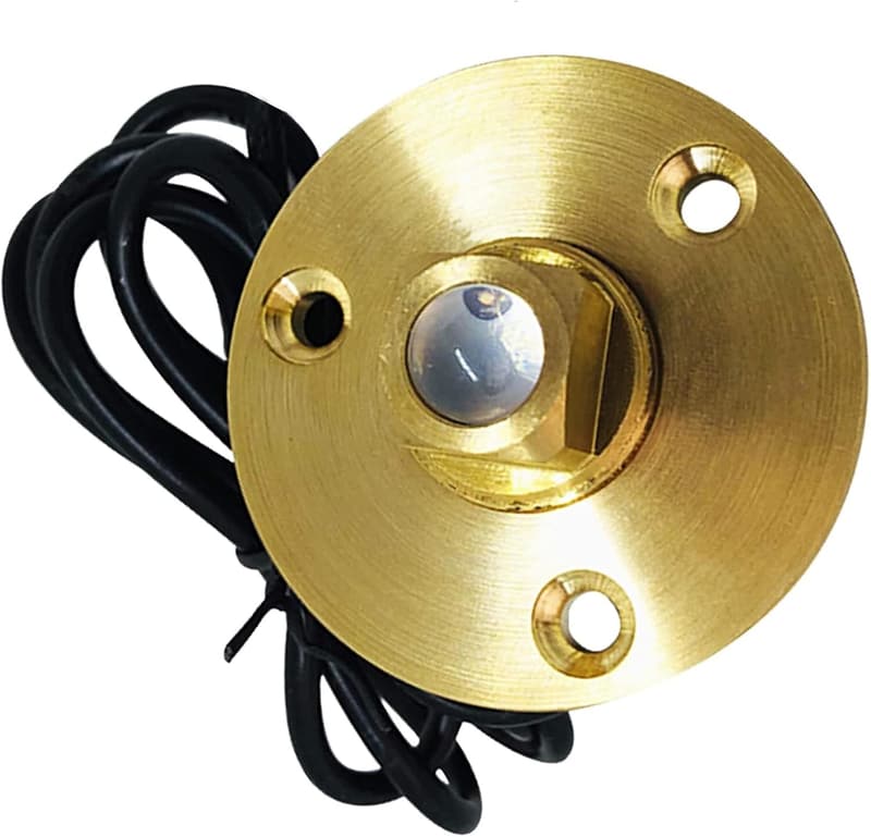 Underwater LED Light Drain Plug – Waterproof Brass, 1 Inch