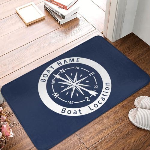 Personalized Nautical Welcome Aboard Boat Mat/Rug