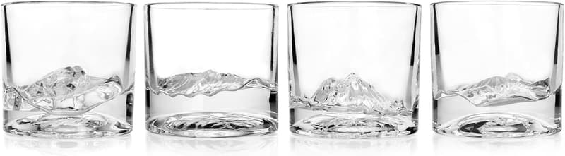 Heavy Crystal Whiskey Glasses Set of 4 - Premium Gifts for Men