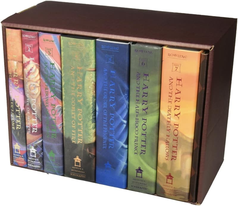 Harry Potter Book Set #1-7 in Decorative Chest with Stickers