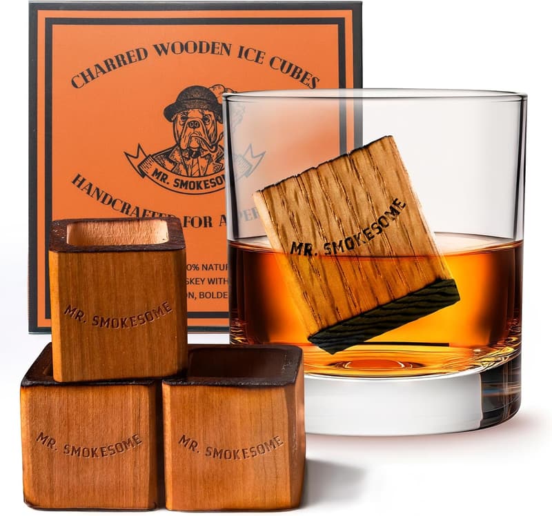 Charred Oak Bourbon Stones - Reusable Ice Cubes for Whiskey