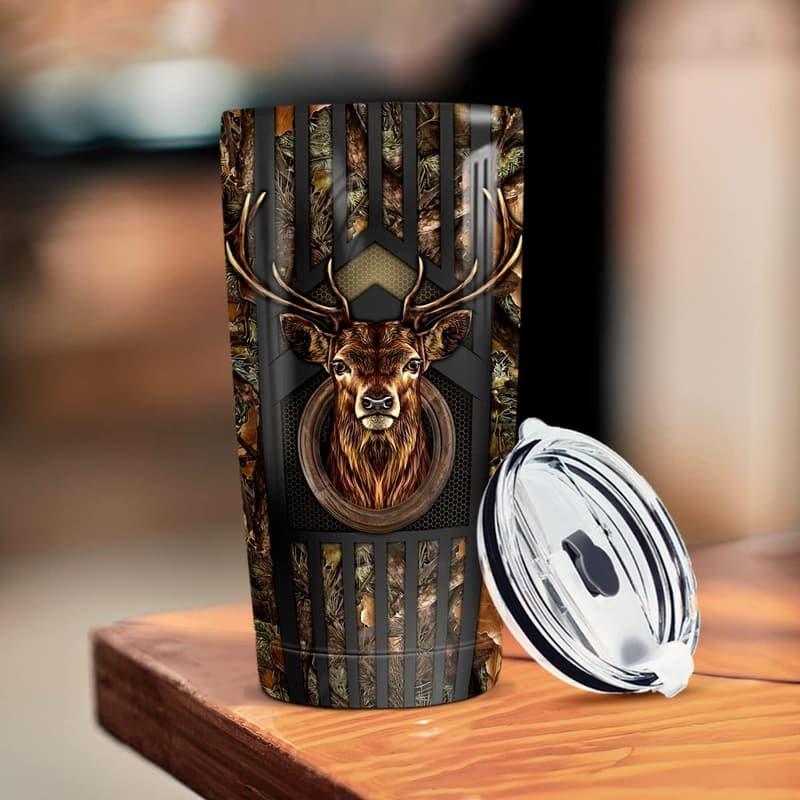 Deer Hunting Tumbler 20oz - Insulated Travel Mug for Hunters