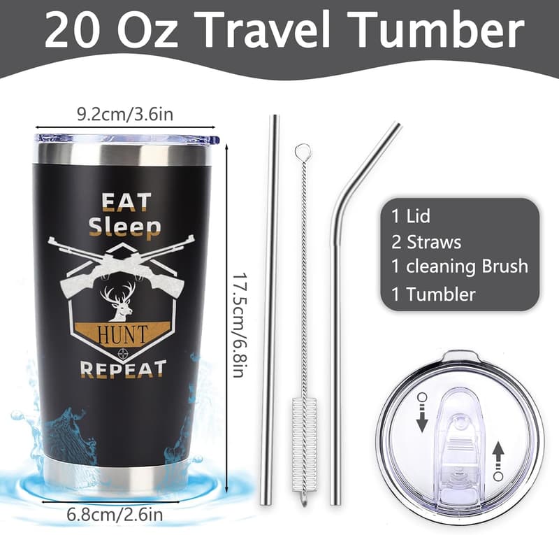 Deer Hunter Tumbler 20oz - Perfect Gift for Men