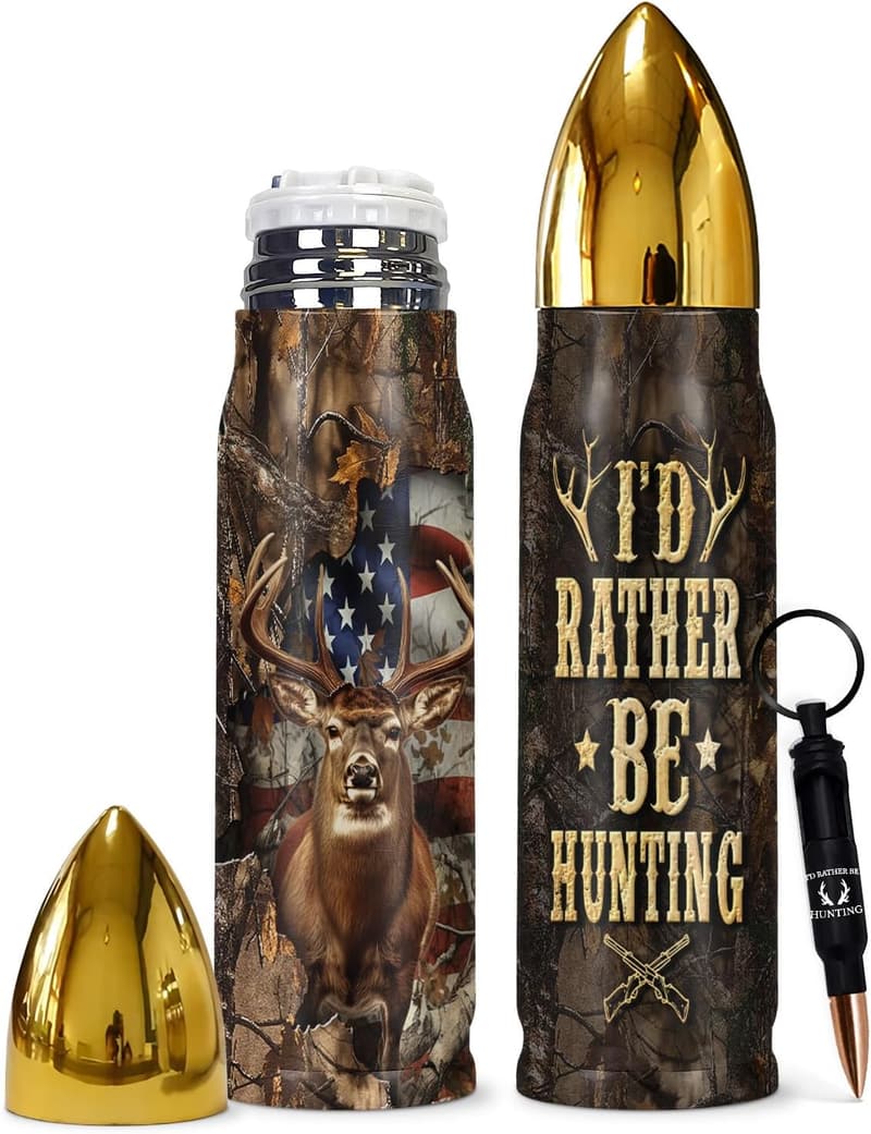 Deer Hunting Bullet Tumbler for Men - 17 oz Gift