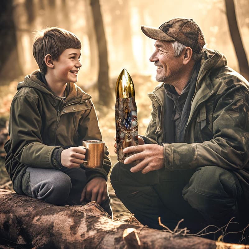 Deer Hunting Bullet Tumbler for Men - 17 oz Gift