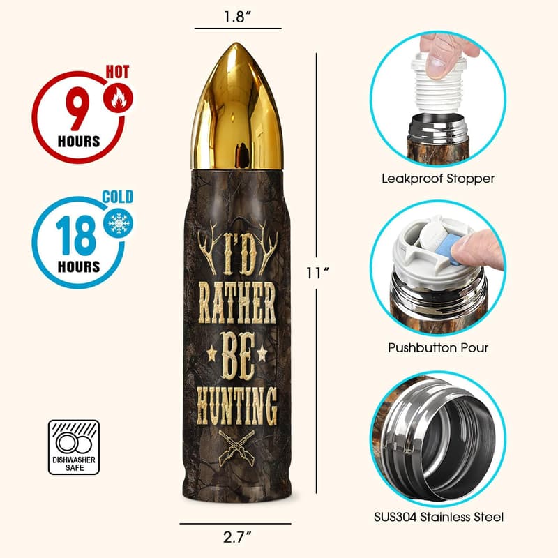 Deer Hunting Bullet Tumbler for Men - 17 oz Gift