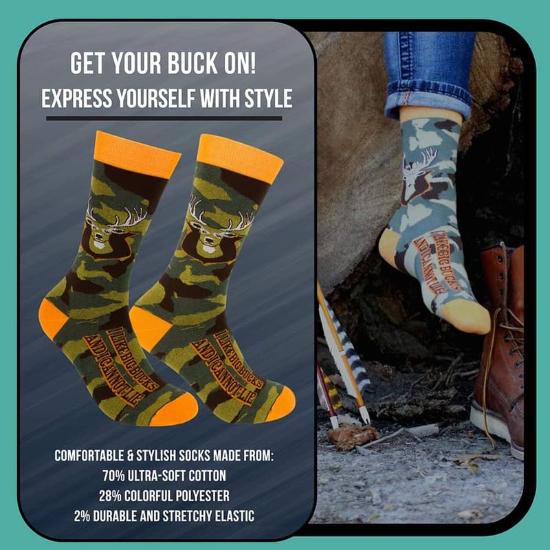 Outdoor Funatic Novelty Socks - Perfect for Golf, Fishing & More