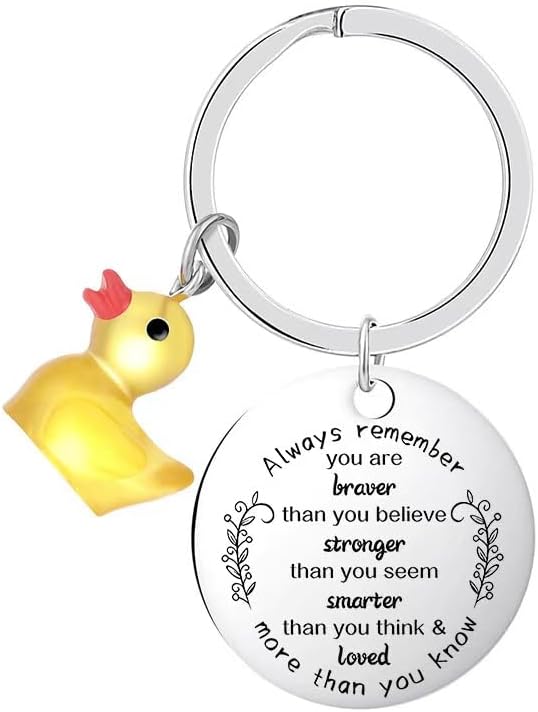 Funny Duck Keychain - Inspirational Lucky Charm Gift