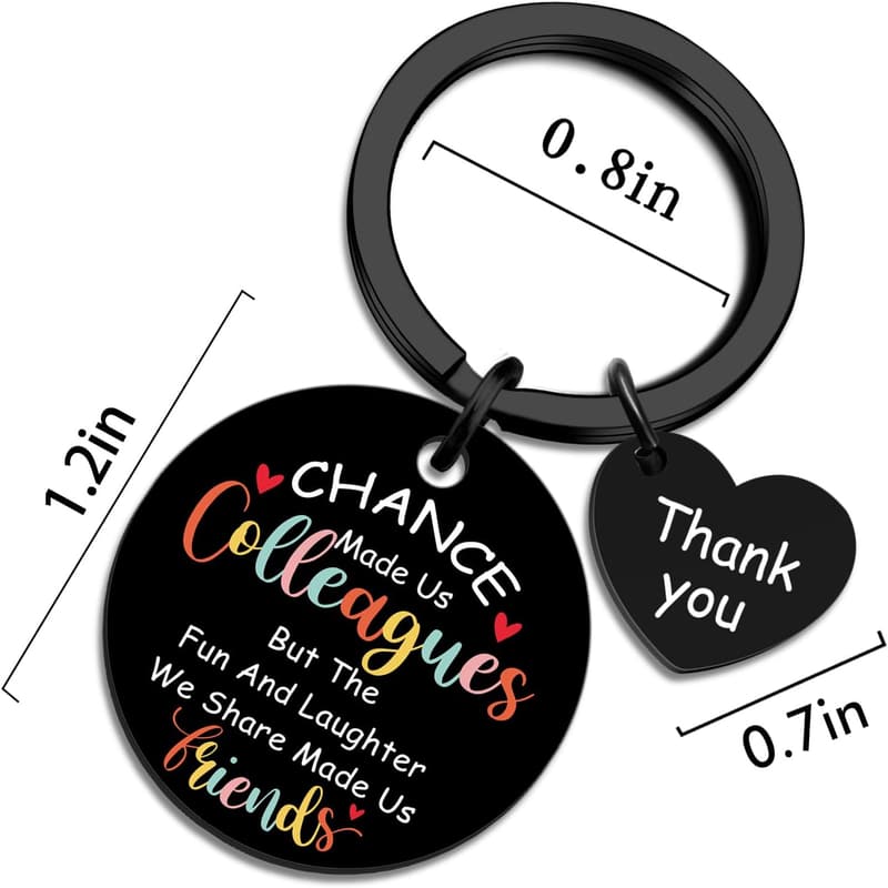 Farewell Gifts for Coworkers – Unique Keychain Thank You Gift