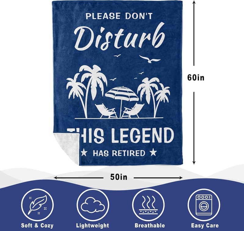 Funny Retirement Blanket Gift for Men - 60