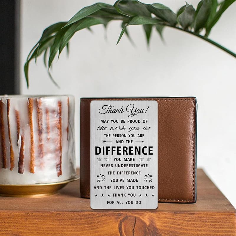 Employee Appreciation Wallet Card Gift for Coworker