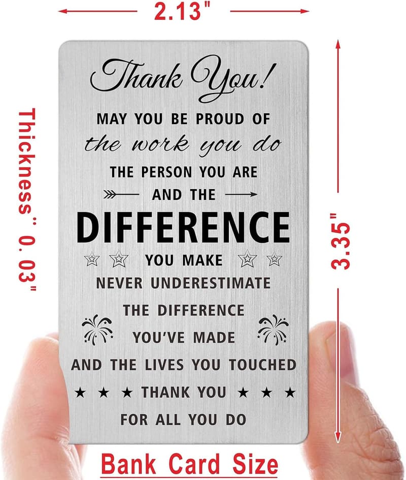 Employee Appreciation Wallet Card Gift for Coworker
