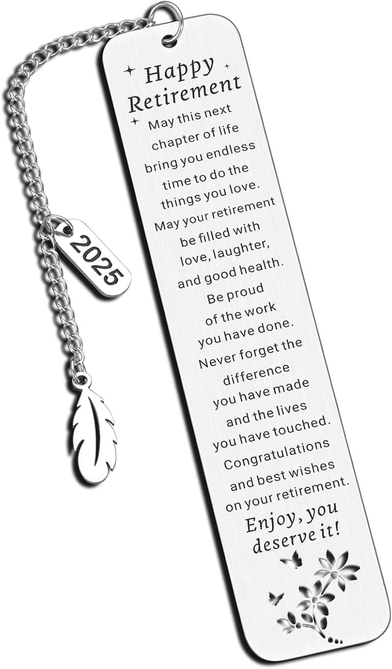 Happy Retirement Bookmark Gift for Women and Men 2025