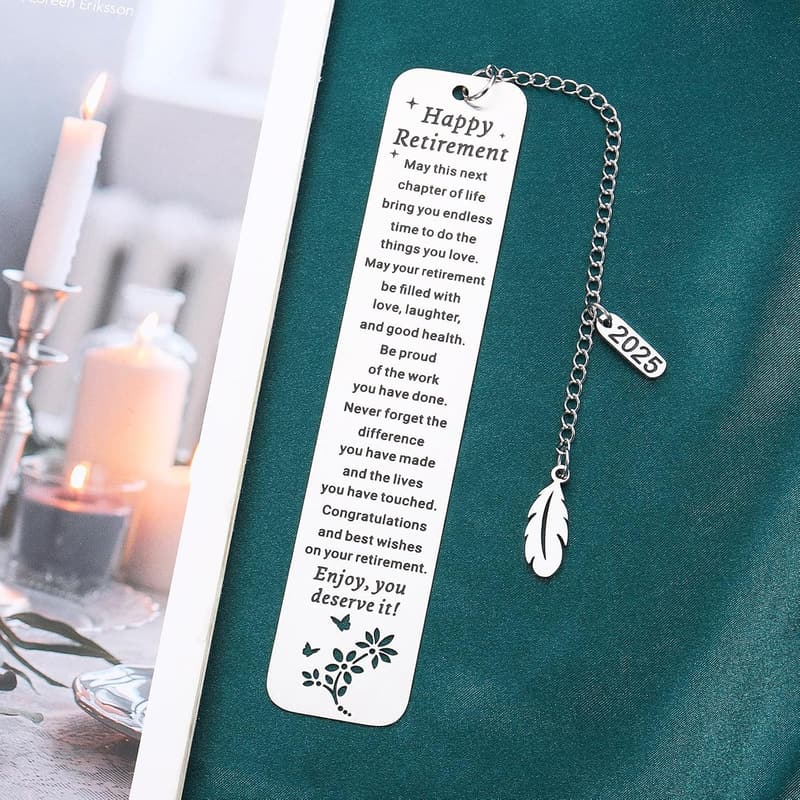 Happy Retirement Bookmark Gift for Women and Men 2025