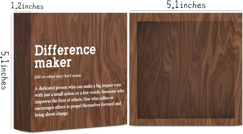 Retirement Home Office Decor - Wooden Box Sign for Leaders