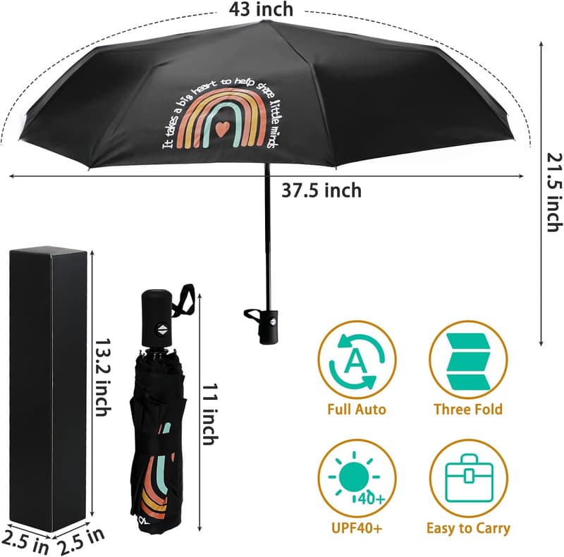 Teacher Appreciation Umbrella Gift for Men & Women