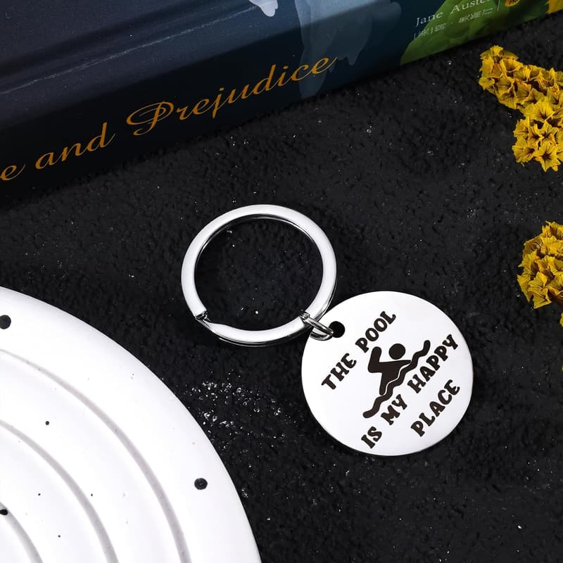 Pool-Inspired Keychain for Swimmers - 