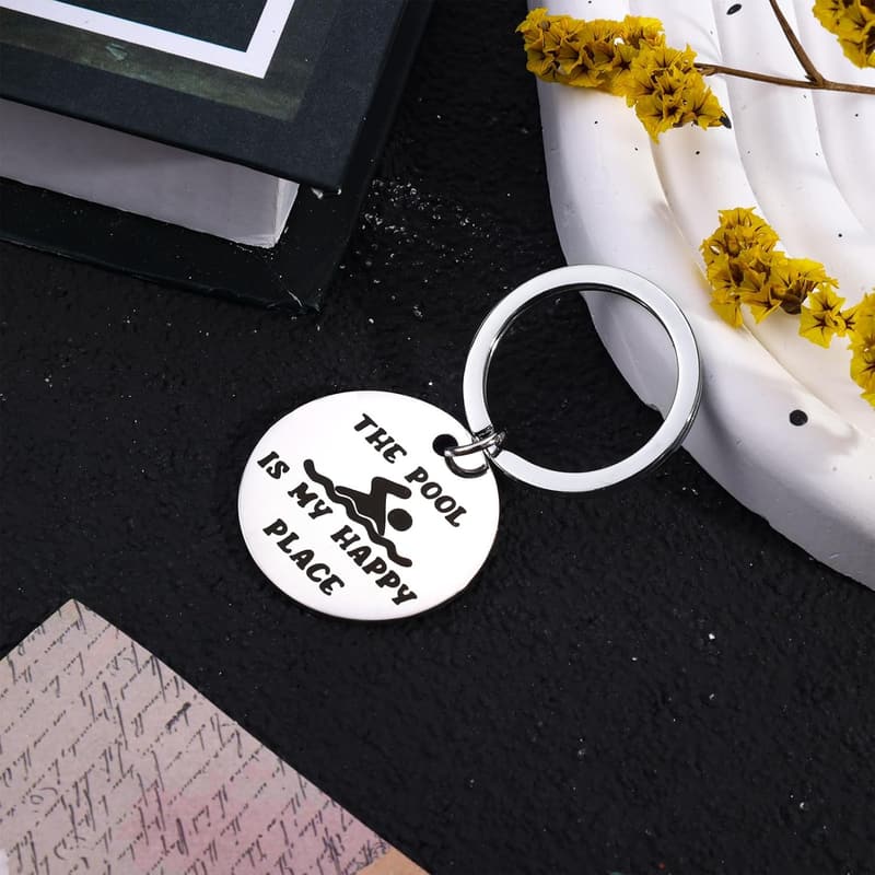 Pool-Inspired Keychain for Swimmers - 