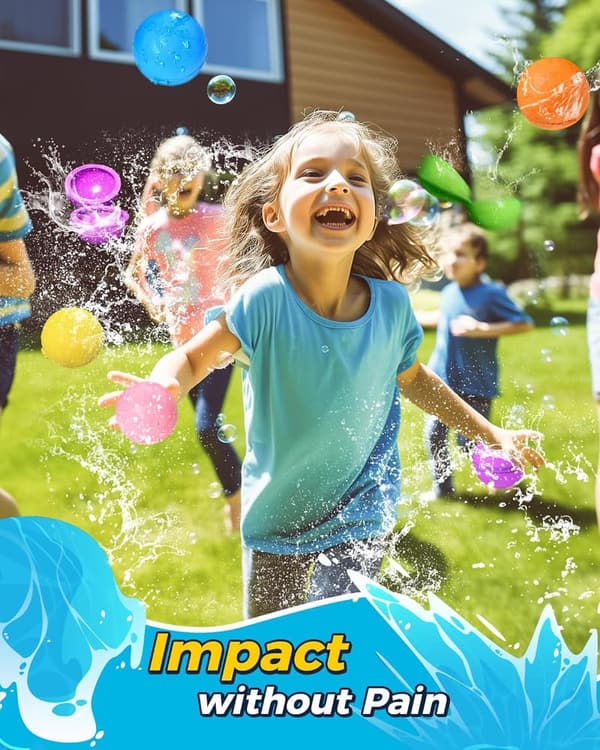 Summer Water Toy Set - Reusable Self-Sealing Balloons (6 Pack)