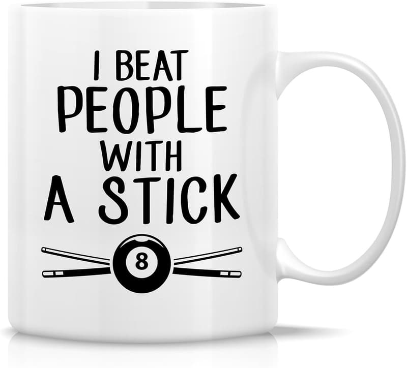 Humorous Pool Player Mug - 11oz Ceramic Gift for Pool Lovers