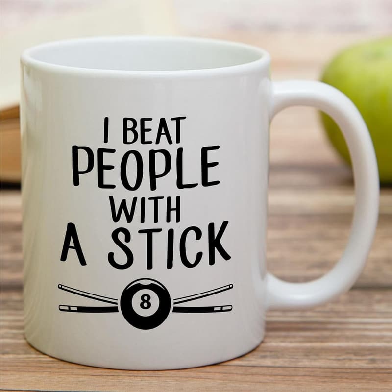 Humorous Pool Player Mug - 11oz Ceramic Gift for Pool Lovers