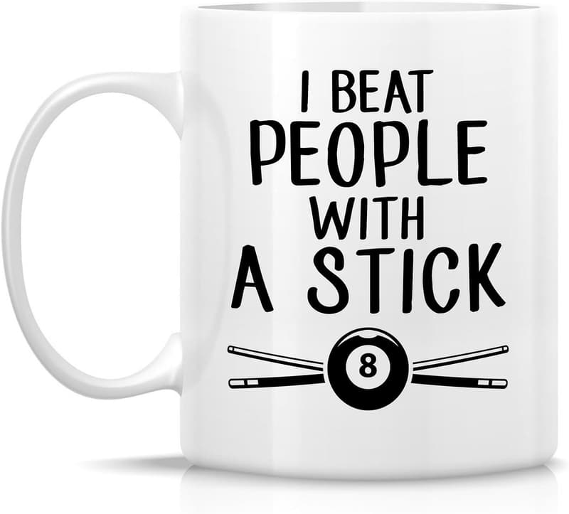 Humorous Pool Player Mug - 11oz Ceramic Gift for Pool Lovers