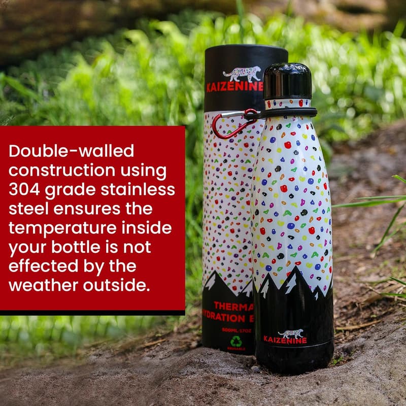 Insulated Stainless Steel Water Bottle for Climbers - 500ml